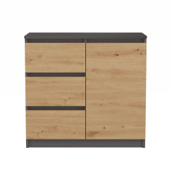 KOMODA 1 DRZWI 3 SZUFLADY ANT/ART KOMPLET