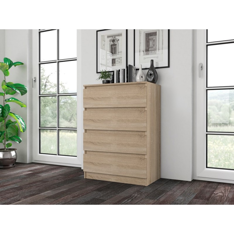 M4 MALWA KOMODA 4 SZUFLADY SONOMA KOMPLET