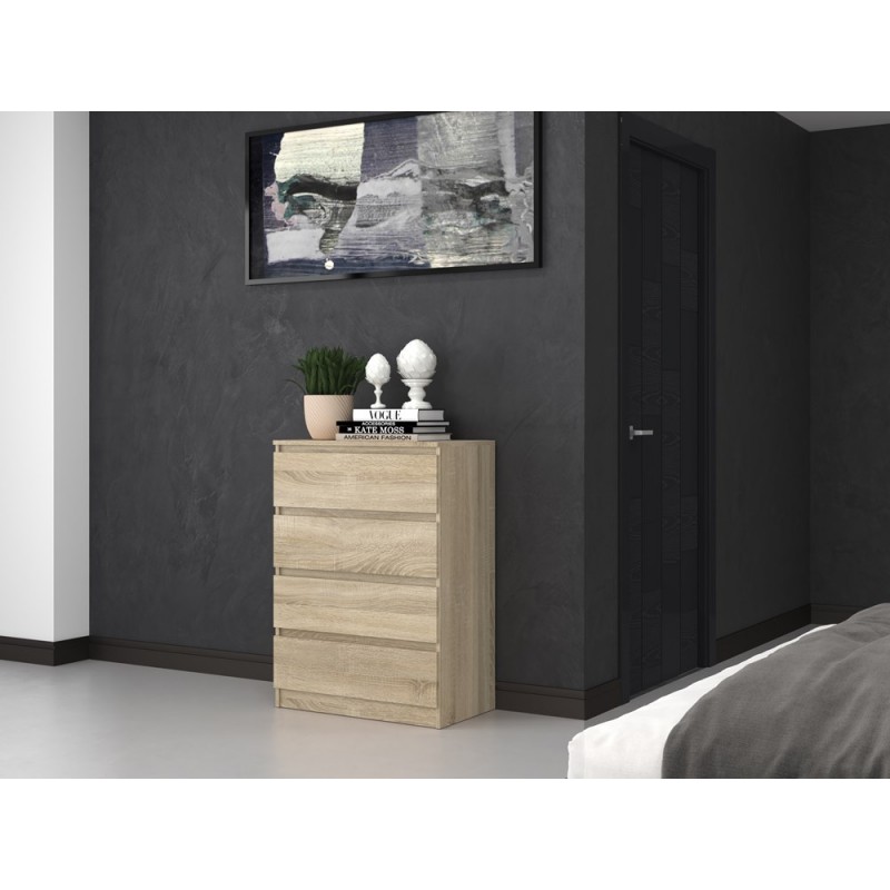 M4 MALWA KOMODA 4 SZUFLADY SONOMA KOMPLET