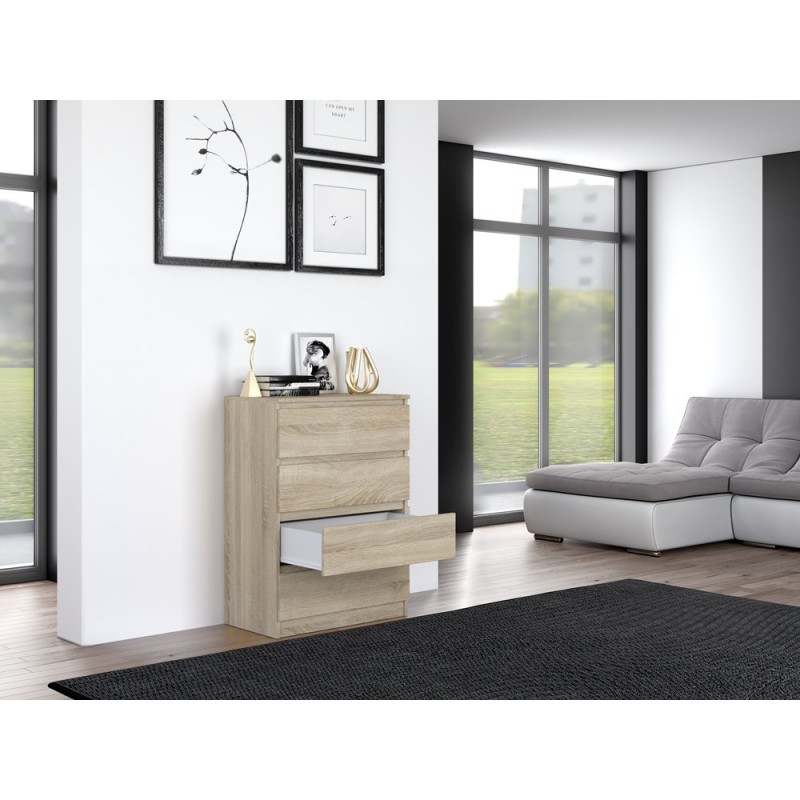 M4 MALWA KOMODA 4 SZUFLADY SONOMA KOMPLET
