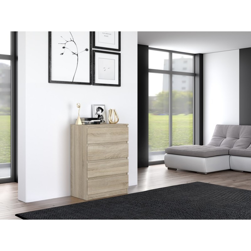 M4 MALWA KOMODA 4 SZUFLADY SONOMA KOMPLET
