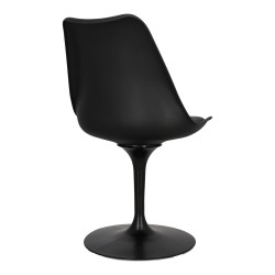 Krzesło Tulip Basic czarne/czarna         poduszka