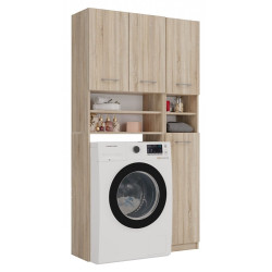 ZESTAW ŁAZIENKOWY MARPOL REGAŁ SZAFKA SŁUPEK DĄB SONOMA