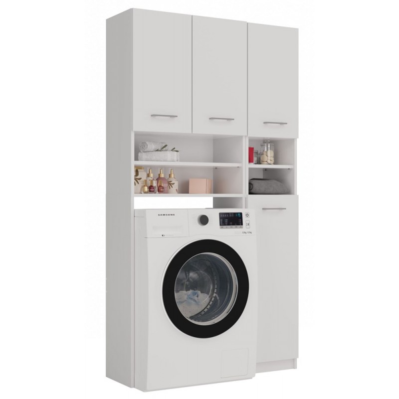 ZESTAW ŁAZIENKOWY MARPOL REGAŁ SZAFKA SŁUPEK BIAŁY