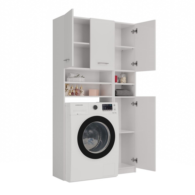 ZESTAW ŁAZIENKOWY MARPOL REGAŁ SZAFKA SŁUPEK BIAŁY