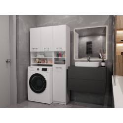 ZESTAW ŁAZIENKOWY MARPOL REGAŁ SZAFKA SŁUPEK BIAŁY