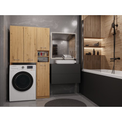 ZESTAW ŁAZIENKOWY MARPOL DD SZAFKA DĄB ARTISAN