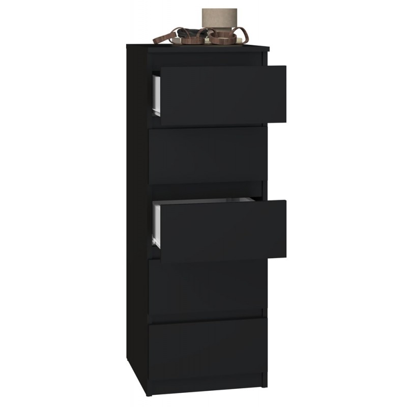 KOMODA MISTY W5 40 cm - CZARNY