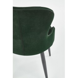 Krzesło tapicerowane Jasmine ciemny zielony