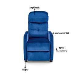Rozkładany fotel wypoczynkowy Nyx Granatowy