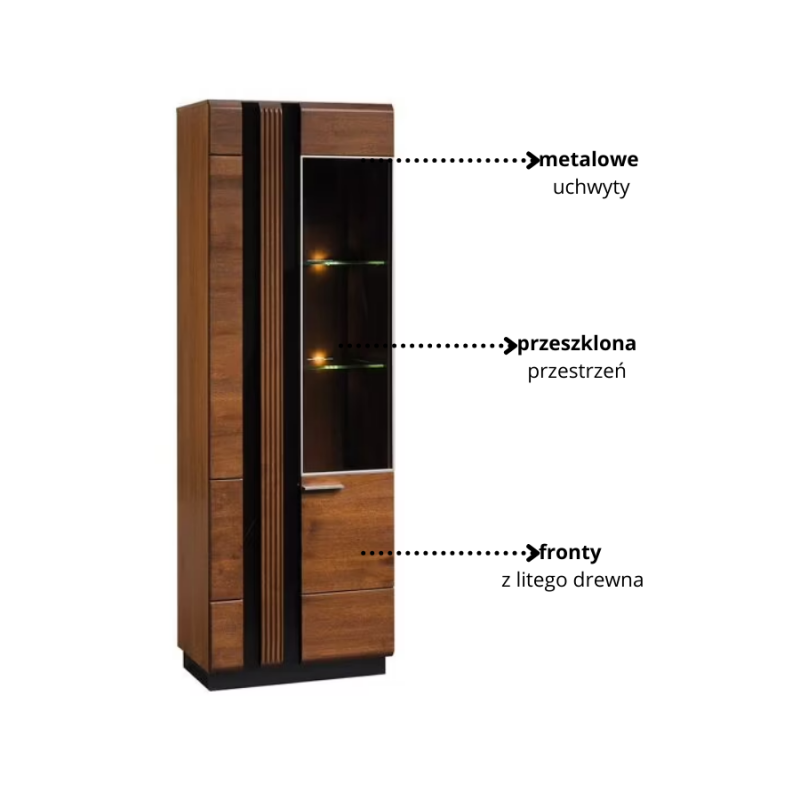 Witryna 2-drzwiowa prawa Porti Typ 11 Szynaka Meble Kolekcja