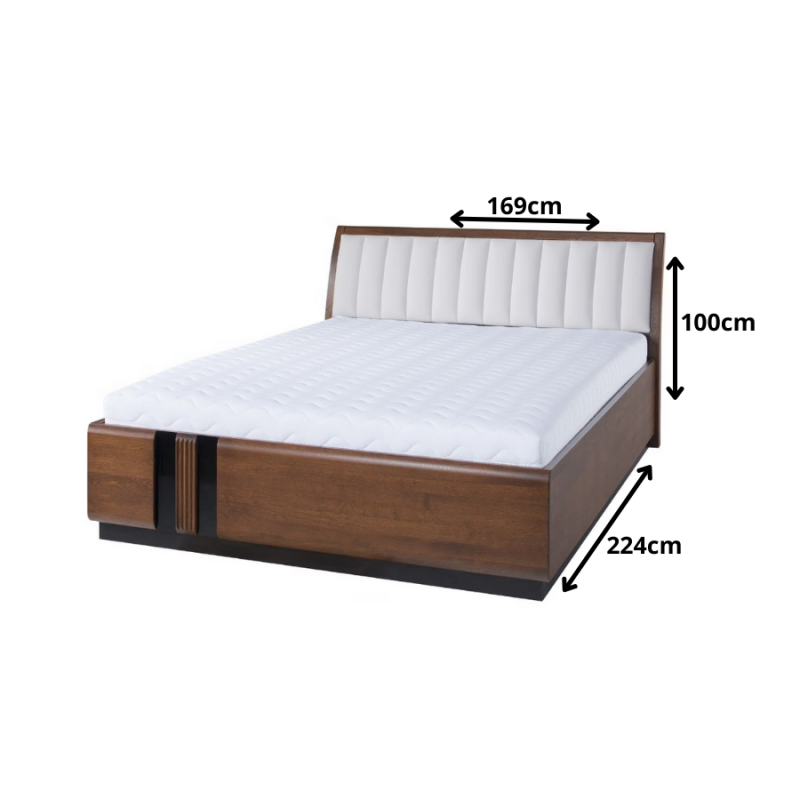 Łóżko z wezgłowiem Porti Typ 76 Szynaka Meble Kolekcja Porti