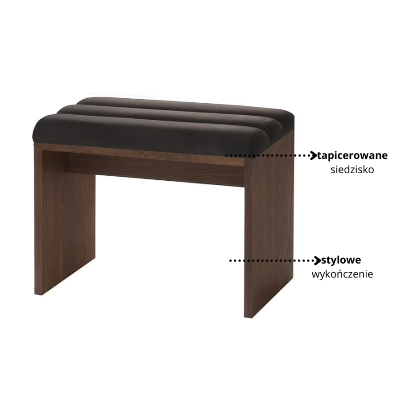 Taboret z siedziskiem tapicerowanym Porti Typ 81 Szynaka Meble
