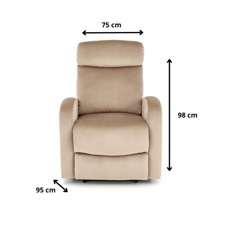 Rozkładany fotel Forest z funkcją kołyski beżowy