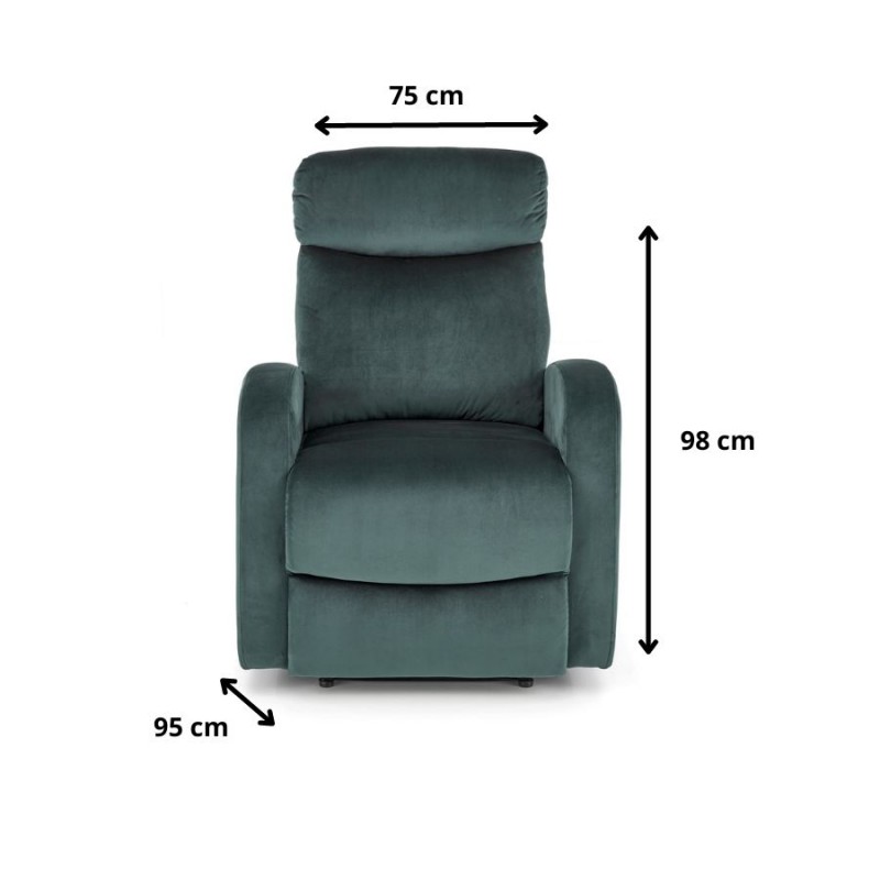 Rozkładany fotel Forest z funkcją kołyski ciemno-zielony