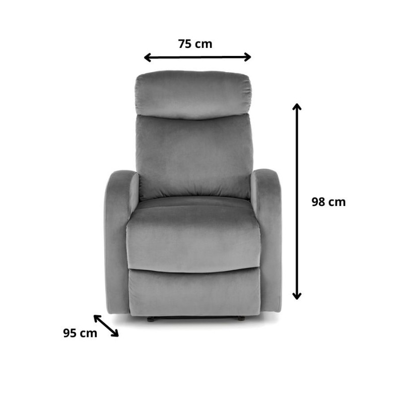 Rozkładany fotel Forest z funkcją kołyski popielaty