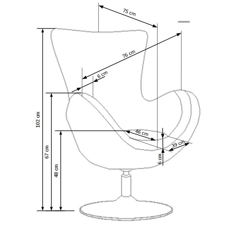 Oryginalny fotel wypoczynkowy Zeal Wielobarwny