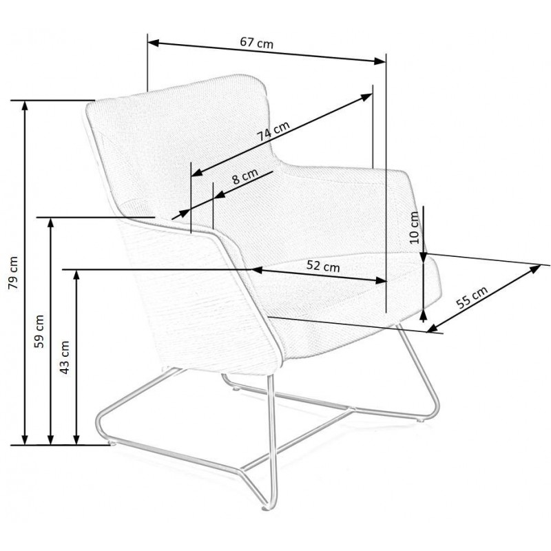 Nowoczesny fotel wypoczynkowy Thorne ciemny popiel/dąb