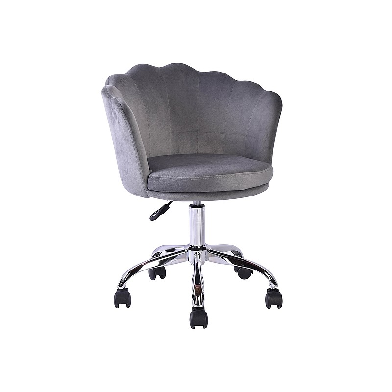 FOTEL OBROTOWY ROSE VELVET SZARY BLUVEL 14