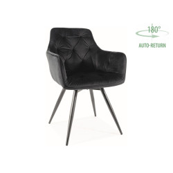 KRZESŁO MANGO VELVET STELAŻ CZARNY/BLUVEL CZARNY 19