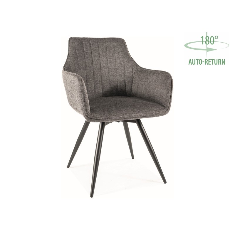 KRZESŁO BALLO BREGO STELAŻ CZARNY / CIEMNY SZARY 18