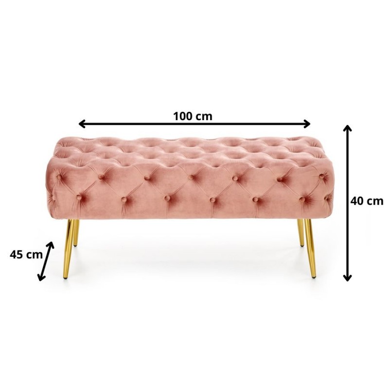ATHENA ławka różowy / złoty
