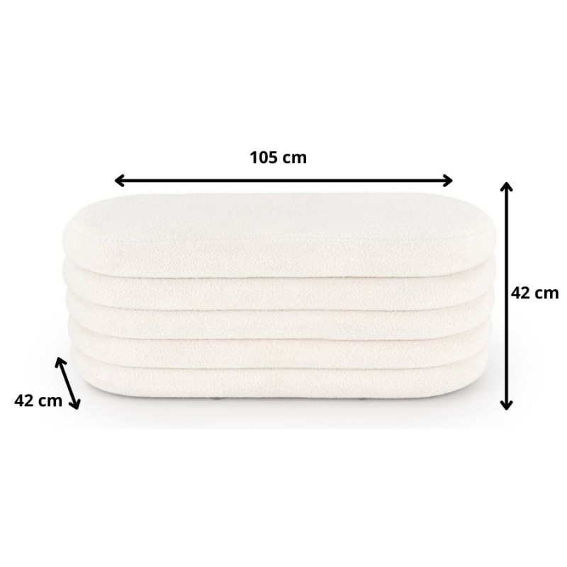 BLISS ławka z funkcją pojemnika, kremowy