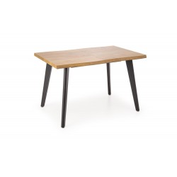 Stół prostokątny rozkładany 150x90 Jasper 2 dąb naturalny/czarne nogi
