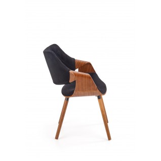 Zestaw krzeseł (4szt.) z giętego drewna Azalea orzech/czarny