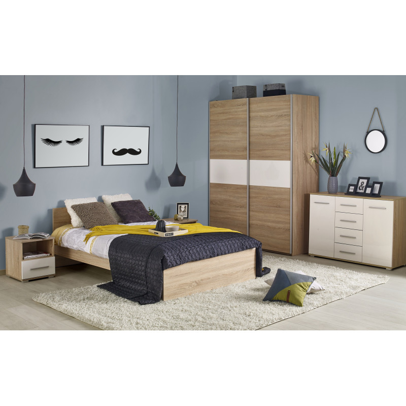 LIMA S1 szafa dąb sonoma / biały (3p 1szt)