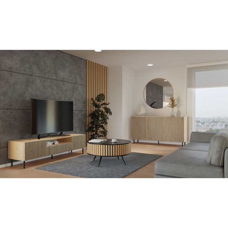 SZAFKA RTV 160 KAMA SLIM LAMELE ARTISAN