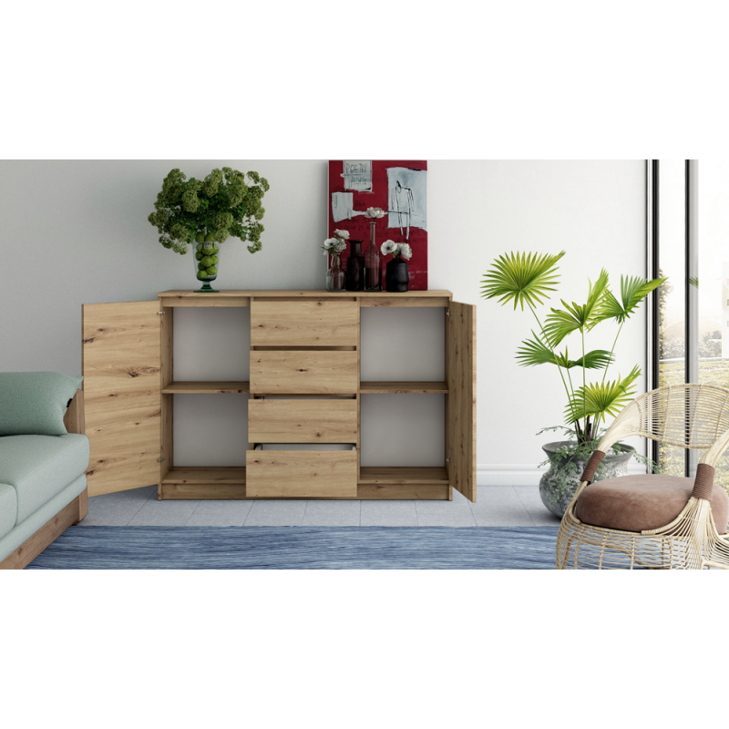 KOMODA 2 DRZWI 4 SZUFLADY ARTISAN KOMPLET