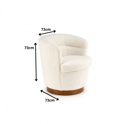 Stylowy fotel wypoczynkowy Silvan kremowy/orzechowy