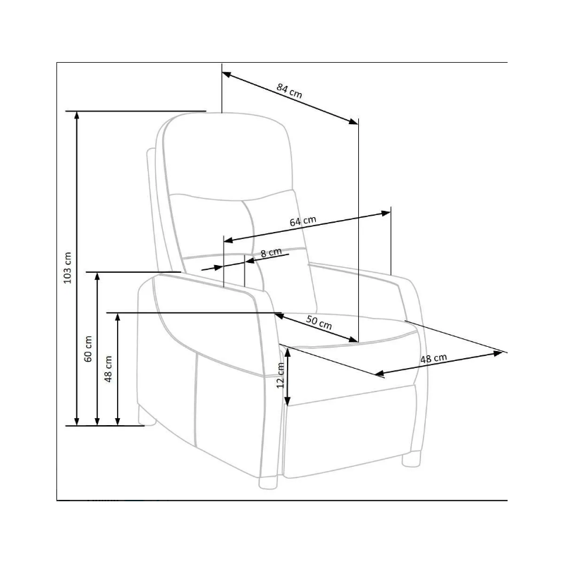 Rozkładany fotel wypoczynkowy Nyx Ciemno-zielony