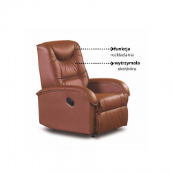 Rozkładany fotel wypoczynkowy Finch brązowy