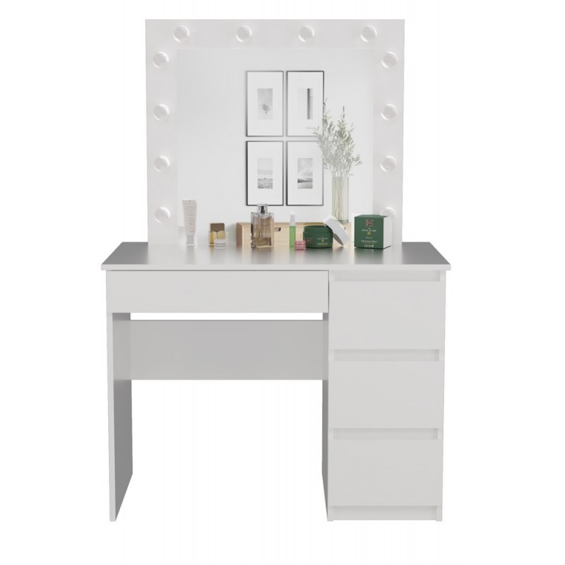 ZESTAW BIURKO MIJAS PRAWE BIEL + MARINA LUSTRO