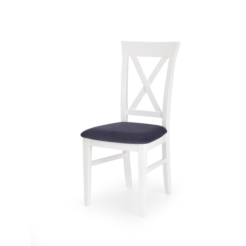 BERGAMO krzesło biało-granatowe (1p 2szt)