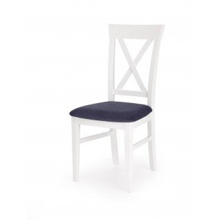 BERGAMO krzesło biało-granatowe (1p 2szt)