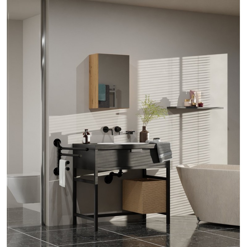 SZAFKA ŁAZIENKOWA POLA 1 DRZWI LUSTRO ARTISAN