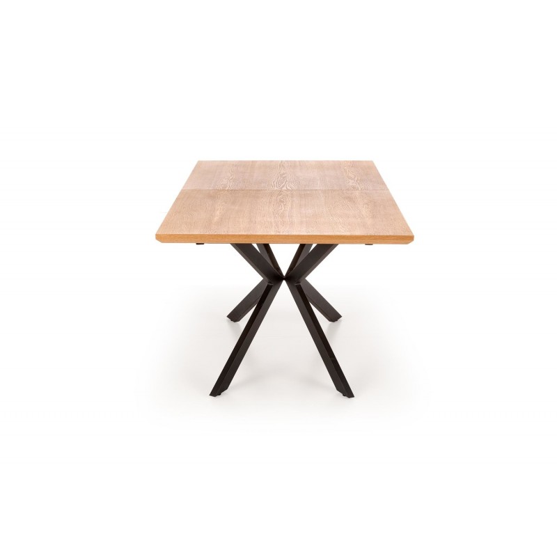 LEGARTO stół rozkładany blat - dąb naturalny, noga - czarny