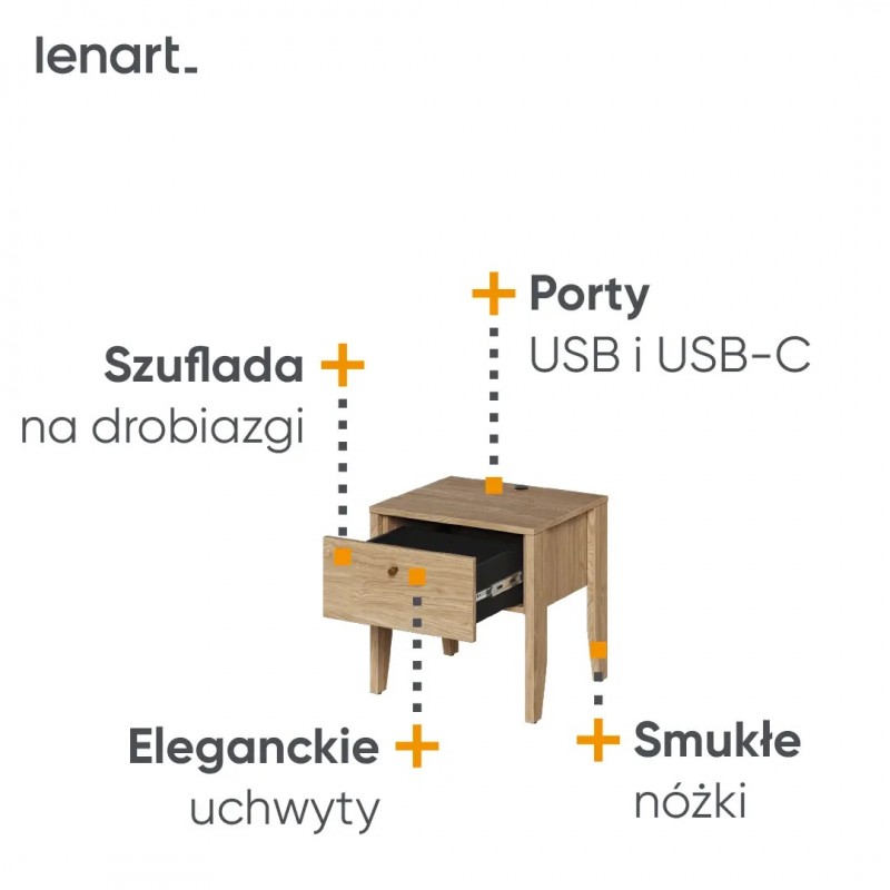Szafka nocna Cozy CZ-05 Lenart Meble