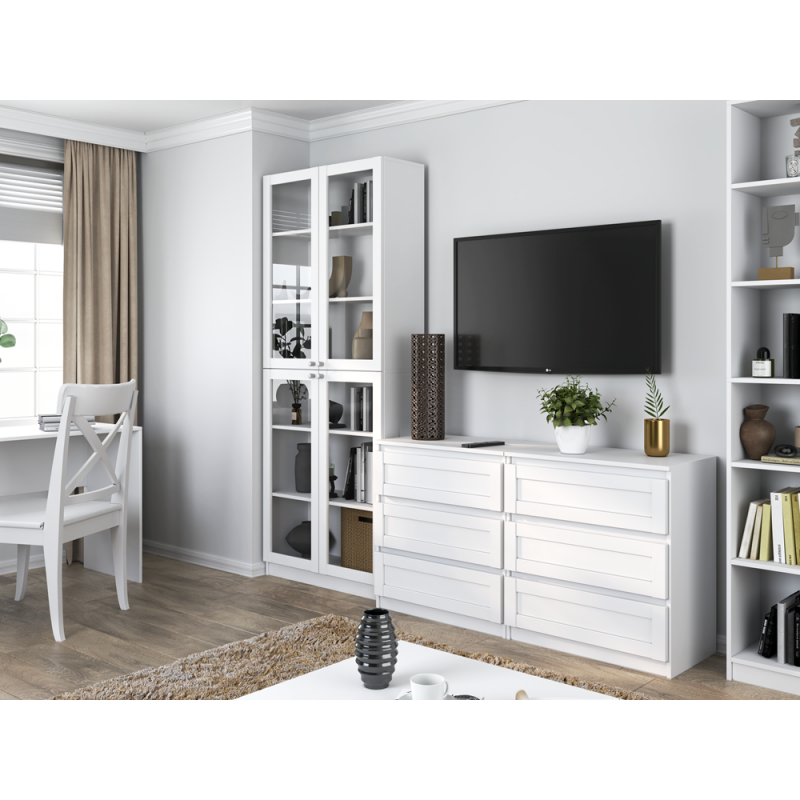 WITRYNA 80CM PAFOS BIAŁY 4 SZYBY KOMPLET