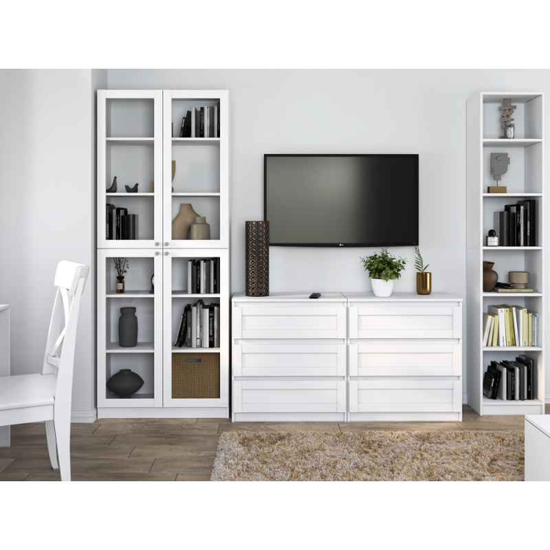 WITRYNA 80CM PAFOS BIAŁY 4 SZYBY KOMPLET