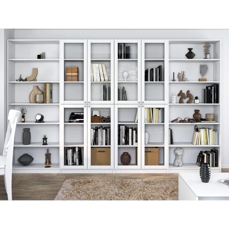 WITRYNA 80CM PAFOS BIAŁY 4 SZYBY KOMPLET