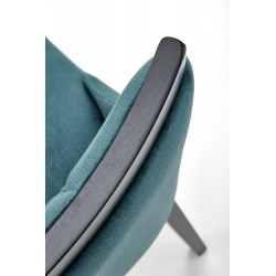 ROYAL krzesło czarny / tap: MONOLITH 37 (c.zielony)