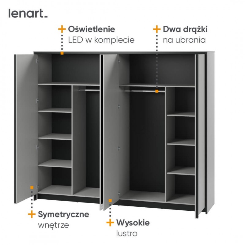 Szafa Gris GS-01 Lenart Meble