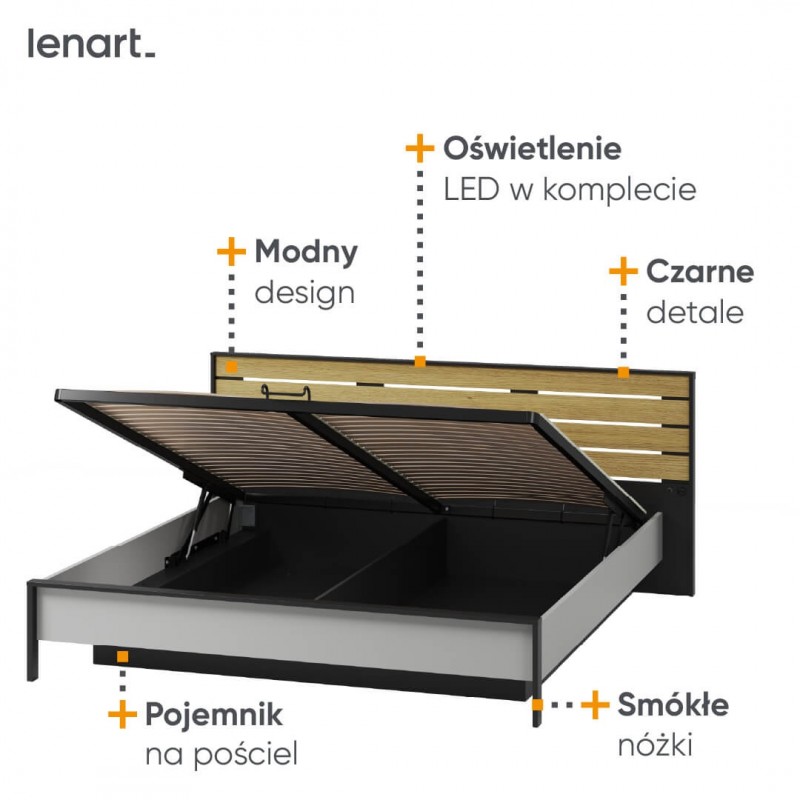 Łóżko Gris CS-02(180) Lenart Meble