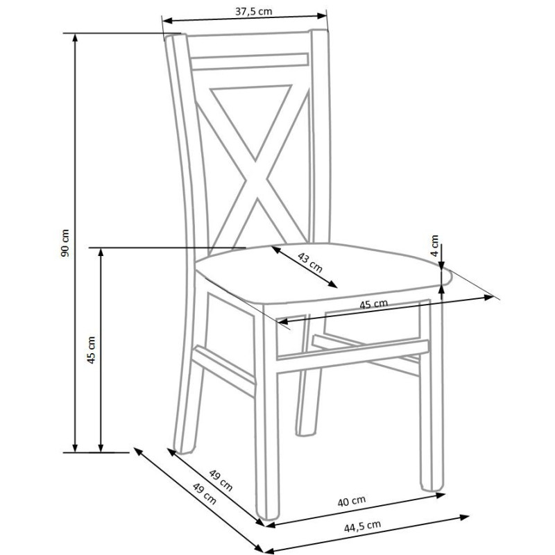 DARIUSZ 2 krzesło dąb sonoma (1p 2szt)