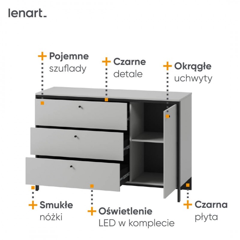 Komoda Gris GS-04 Lenart Meble