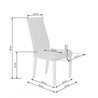 DIEGO krzesło biały / tap. Inari 91 (1p 2szt)